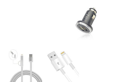 2 in 1 Cell Phone USB Cable Micro to 8 Pin Connectors USB Phone Charger Cable