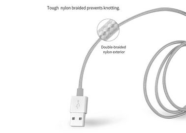 Silver Fast Charging USB Cable , Magnetic Mobile Phone Replacements Part