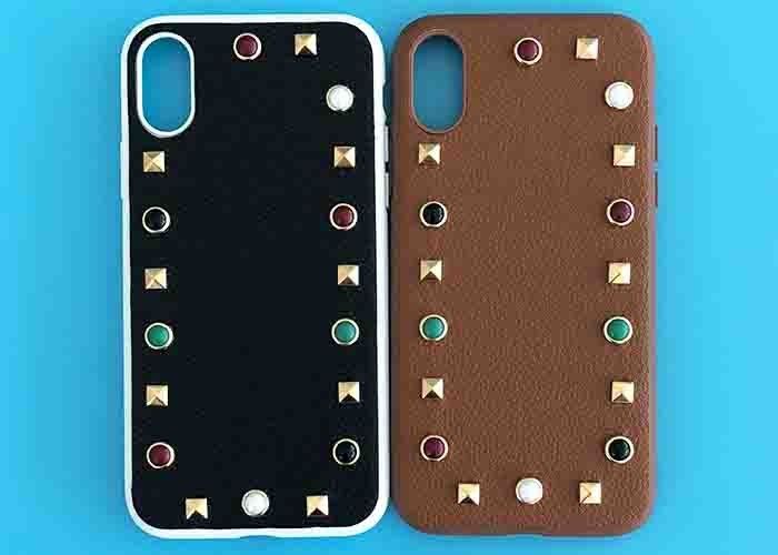 TPU Rubber Cell Phone Silicone Cases , iPhone X Diamond Back Case